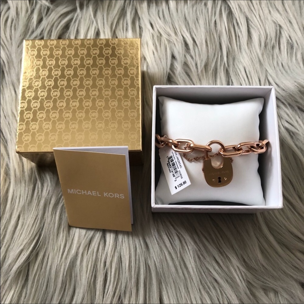 NWOT Michael Kors Padlock Chain Bracelet